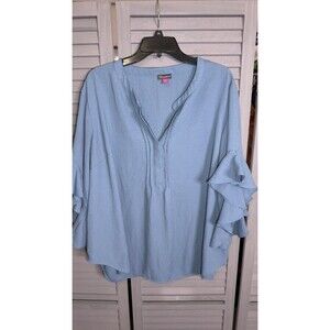 Vince Camuto Women's Blue V-Neck 3x